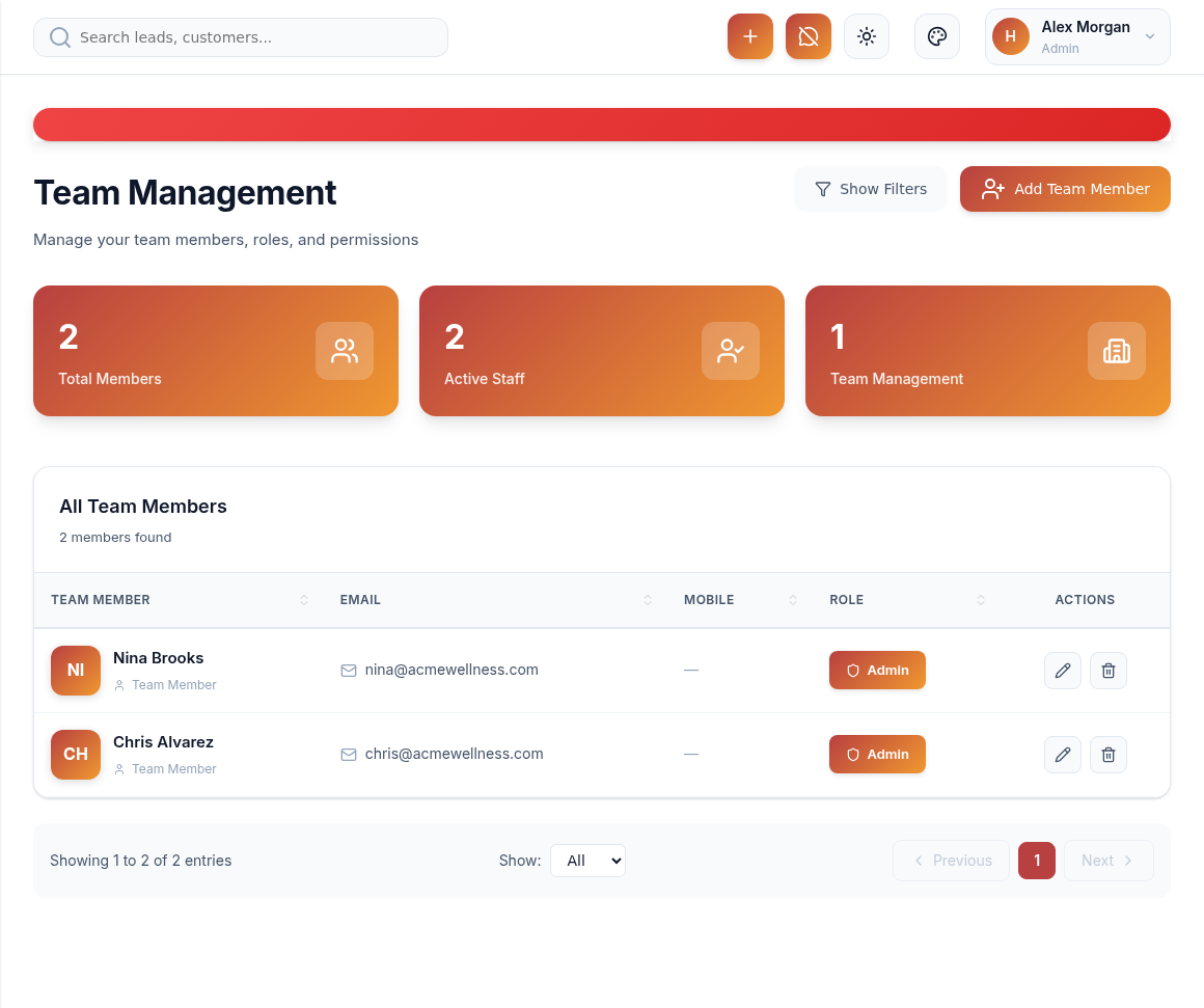 Team access for owned follow-up